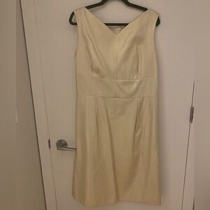 Escada Gold Metallic Sheath Dress, size 44